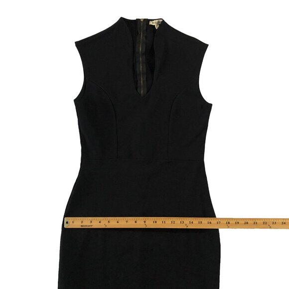 Rolla Coaster Dress Womens Size L Black Fitted Midi Bodycon Back Zip - Picture 7 of 9